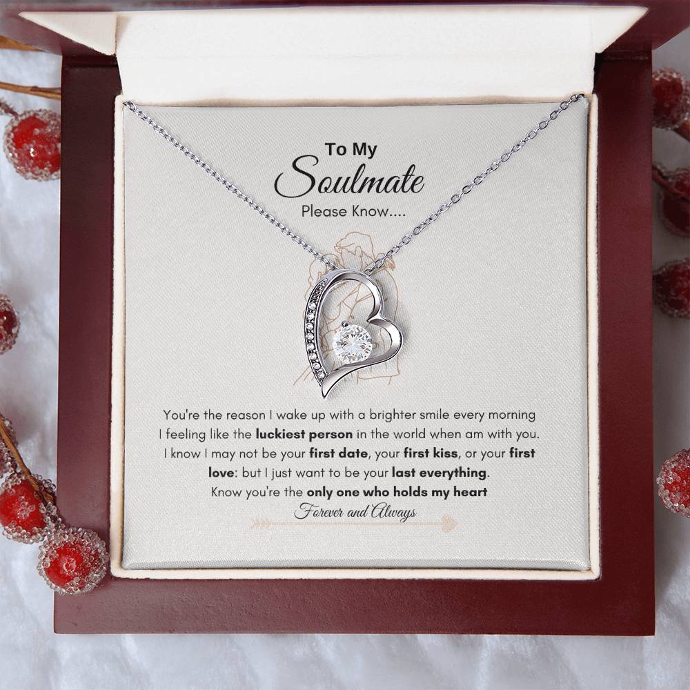 Forever Holds My Heart Necklace | Gift for Soulmate | Gift for Wife | Gift for Husband | Forever Love Necklace