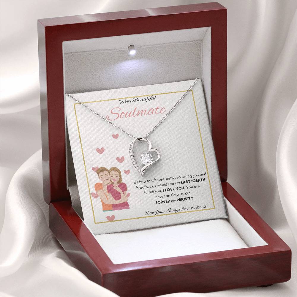 To My Beautiful Soulmate | Best gift for Soulmate | Best Gift for Wife | Best gift for Spouse | Best Gift for wedding anniversary | Forever Love Necklace👩‍❤️‍💋‍👨  ❤️❤️