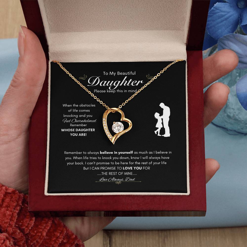 To My Daughter | Forever Love  Necklace | Best gift for daughter | Best gift for daughters birthday | Best gift for daughters graduation | Best gift from Dad 👨‍👧❤️