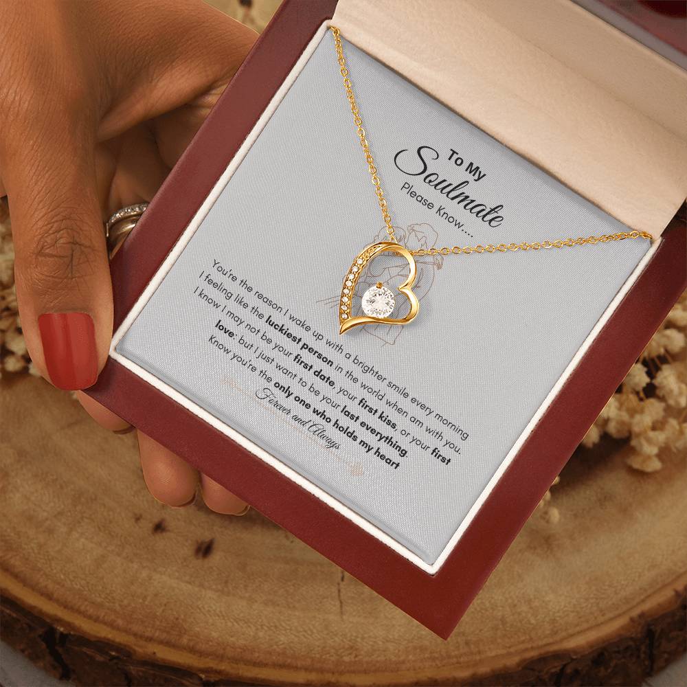 Forever Holds My Heart Necklace | Gift for Soulmate | Gift for Wife | Gift for Husband | Forever Love Necklace