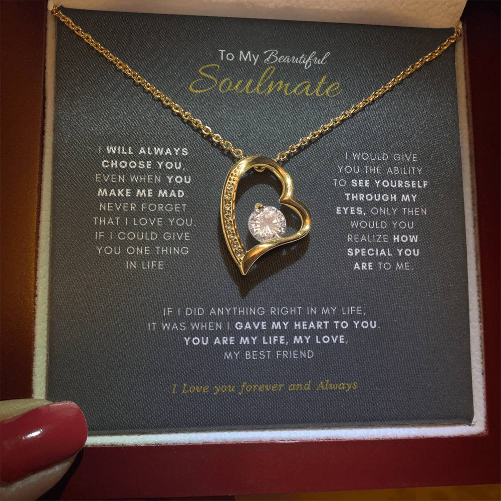 Forever My Soulmate Necklace | Best Gift for your soulmate | Best Gift for you Wife | Best Jewelry Gift for your Soulmate |