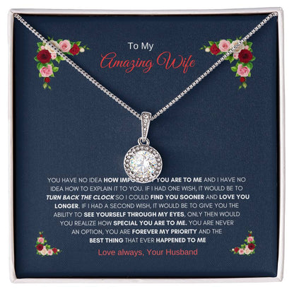 Amazing Wife Love Hope Necklace | Gift for Wife Necklace | Eternal Hope Necklace