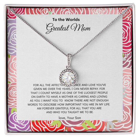 Moms Greatest Love | Best Necklace gift from son | Best Gift for Mom | Eternal Hope Necklace