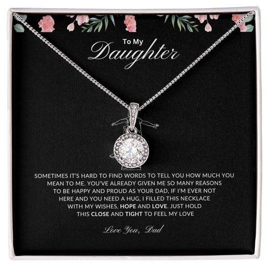 Dad's Hug Necklace  | Best gift from Mom | Best gift for daughters graduation | Best gift for daughters birthday | Eternal Hope Necklace