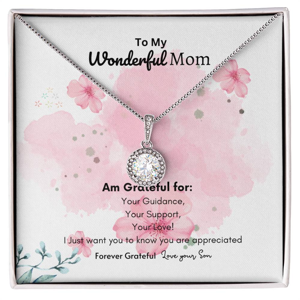 Wonderful Mom Necklace | Best Gift for Mom | Eternal Hope Necklace | Gift From Son | Gift from Daughter