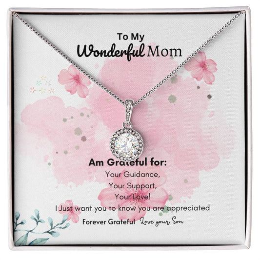 Wonderful Mom Necklace | Best Gift for Mom | Eternal Hope Necklace | Gift From Son | Gift from Daughter