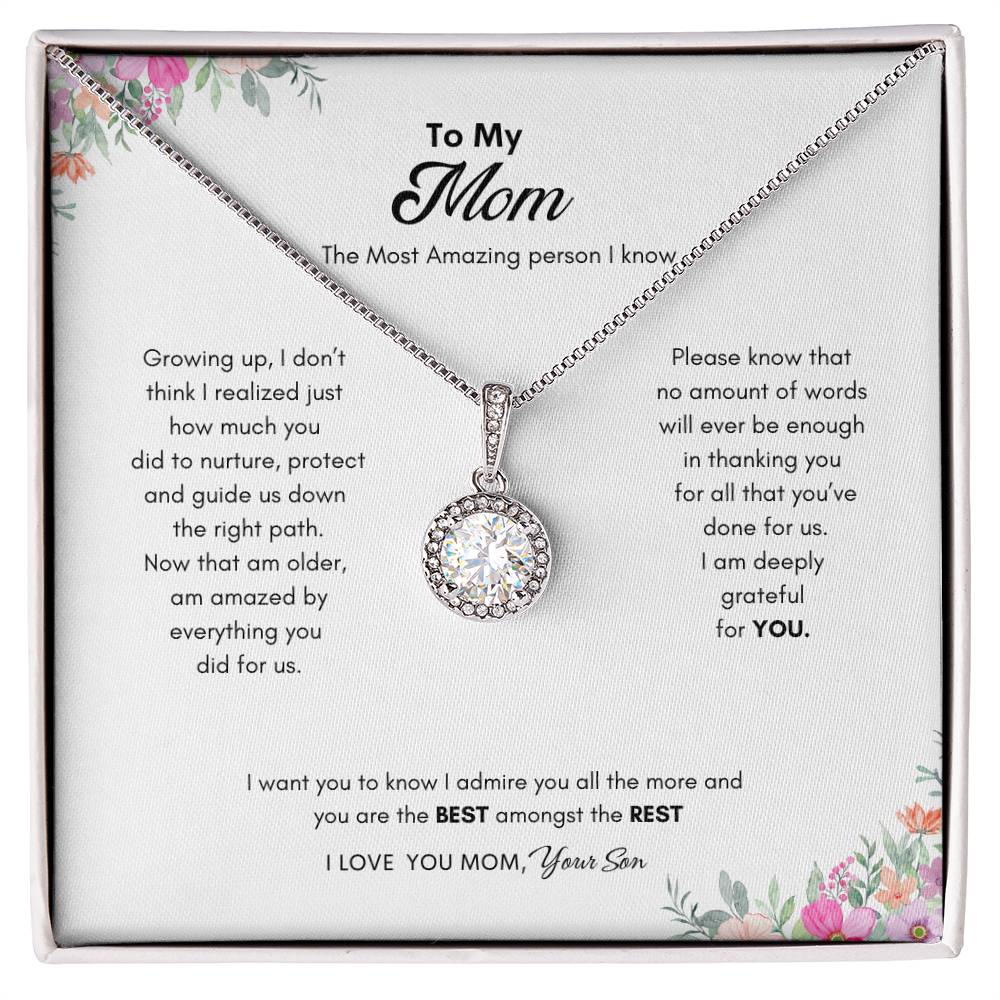 Most Amazing Person Necklace | Best gift for Mom | Best gift from Son | Best Gift for Mothers day | Best Jewelry gift for Mom