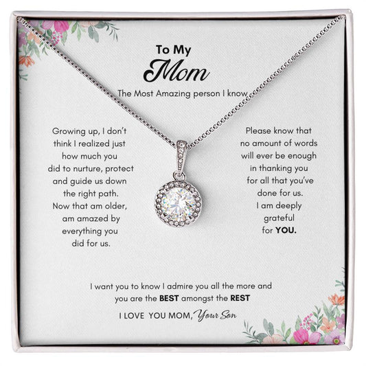 Most Amazing Person Necklace | Best gift for Mom | Best gift from Son | Best Gift for Mothers day | Best Jewelry gift for Mom