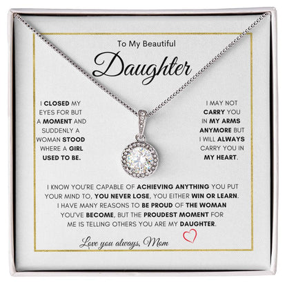To My Beautiful Daughter | Eternal Hope Necklace | Gift for daughters birthday | Gift for daughters Graduation | Gift from Mom 😊 👏
