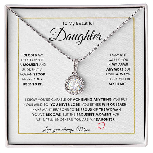 Mom's Inspiration Necklace| Eternal Hope Necklace | Gift for daughters birthday | Gift for daughters Graduation | Gift from Mom 😊 👏