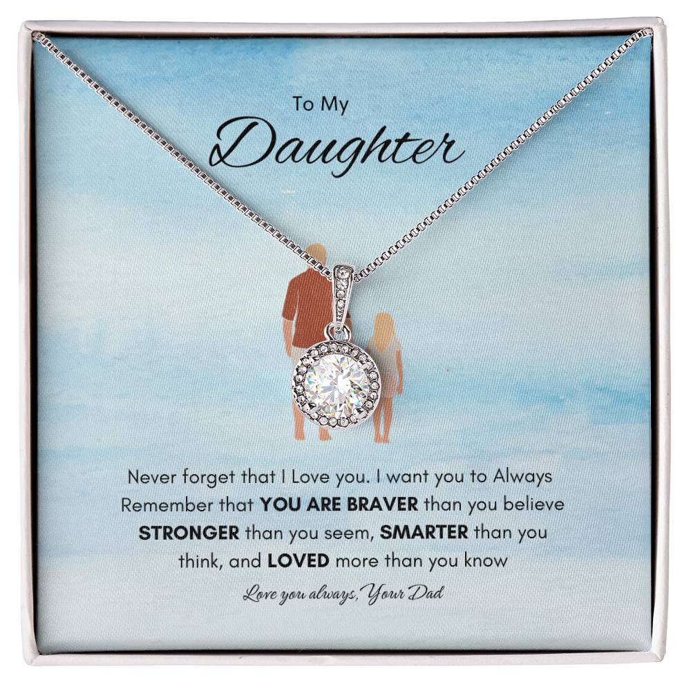 Dad's Eternal Love Necklace | Best gift for daughter | Best gift from Dad | Gift gift for daughters birthday | Best Jewelry gift for daughter | Best gift for graduation