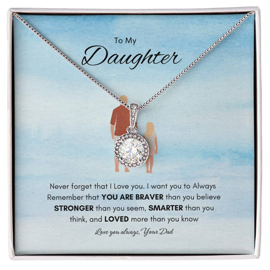 Dad's Eternal Love Necklace | Best gift for daughter | Best gift from Dad | Gift gift for daughters birthday | Best Jewelry gift for daughter | Best gift for graduation