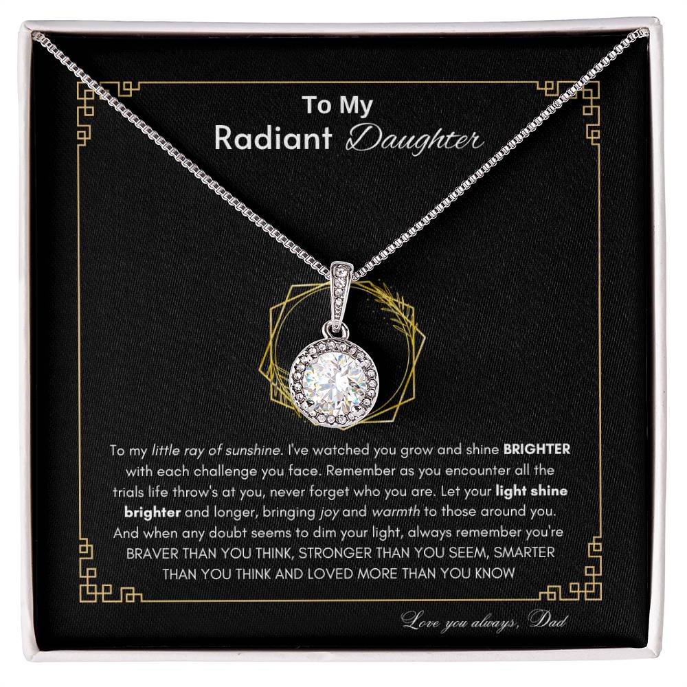 Radiant Hope Daughter Necklace | Gift for Daughter | Eternal Hope Necklace | Gift from Dad