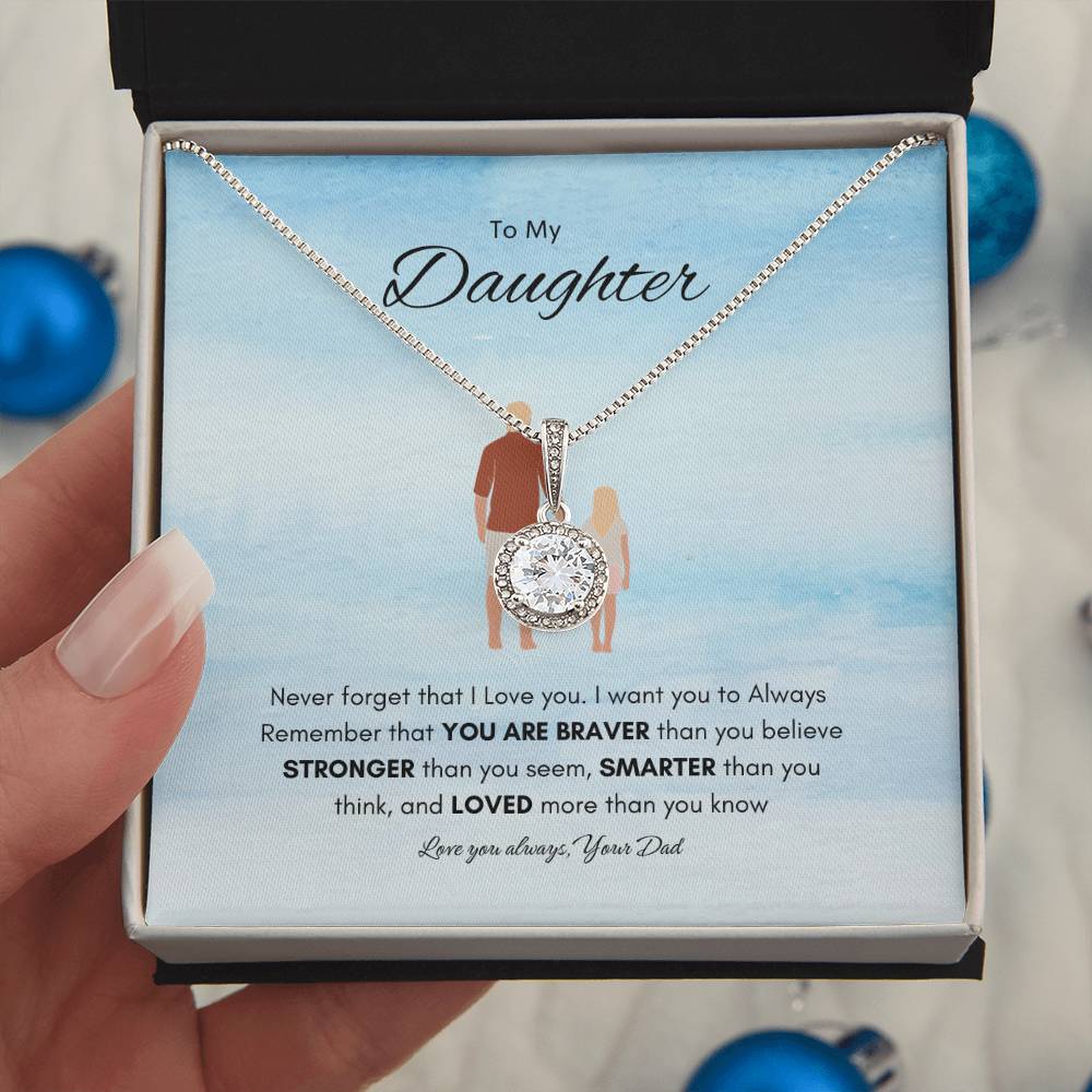 Dad's Eternal Love Necklace | Best gift for daughter | Best gift from Dad | Gift gift for daughters birthday | Best Jewelry gift for daughter | Best gift for graduation