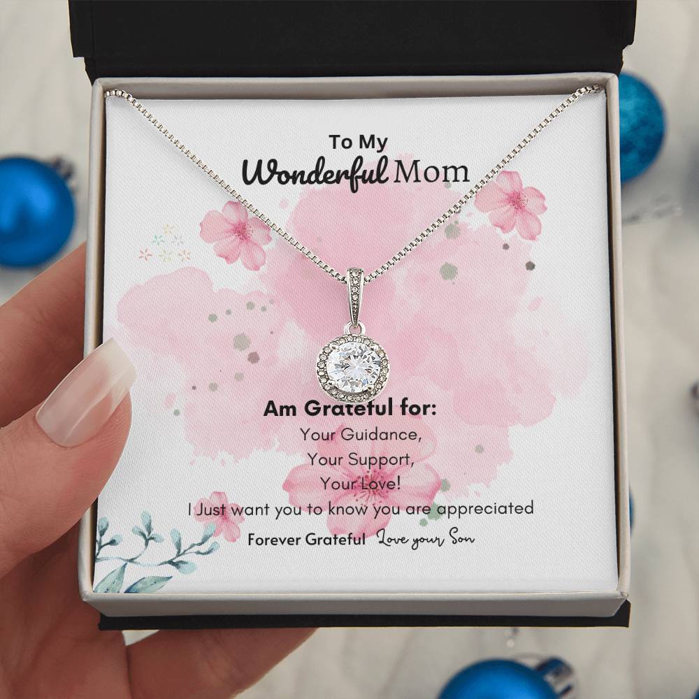 Wonderful Mom Necklace | Best Gift for Mom | Eternal Hope Necklace | Gift From Son | Gift from Daughter