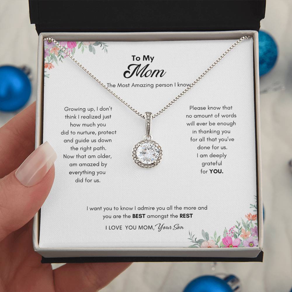 Most Amazing Person Necklace | Best gift for Mom | Best gift from Son | Best Gift for Mothers day | Best Jewelry gift for Mom