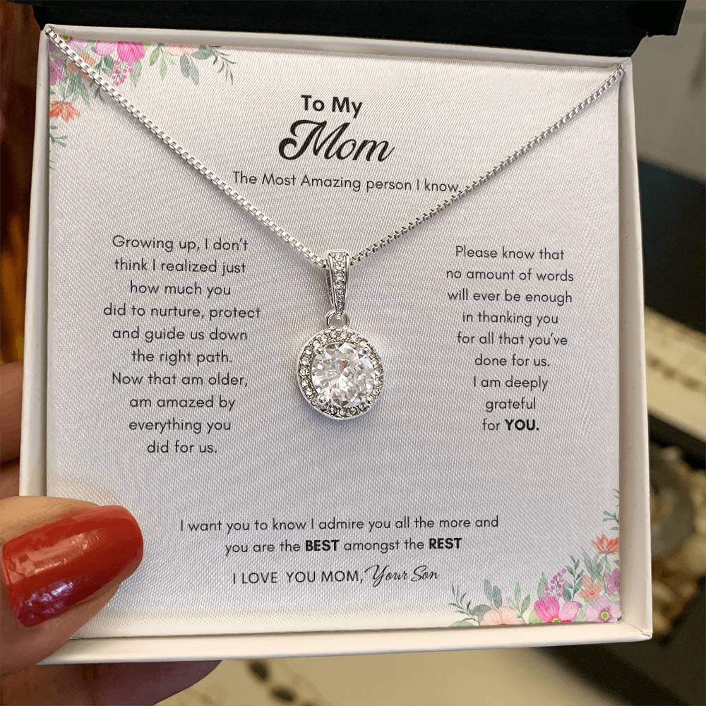 Most Amazing Person Necklace | Best gift for Mom | Best gift from Son | Best Gift for Mothers day | Best Jewelry gift for Mom