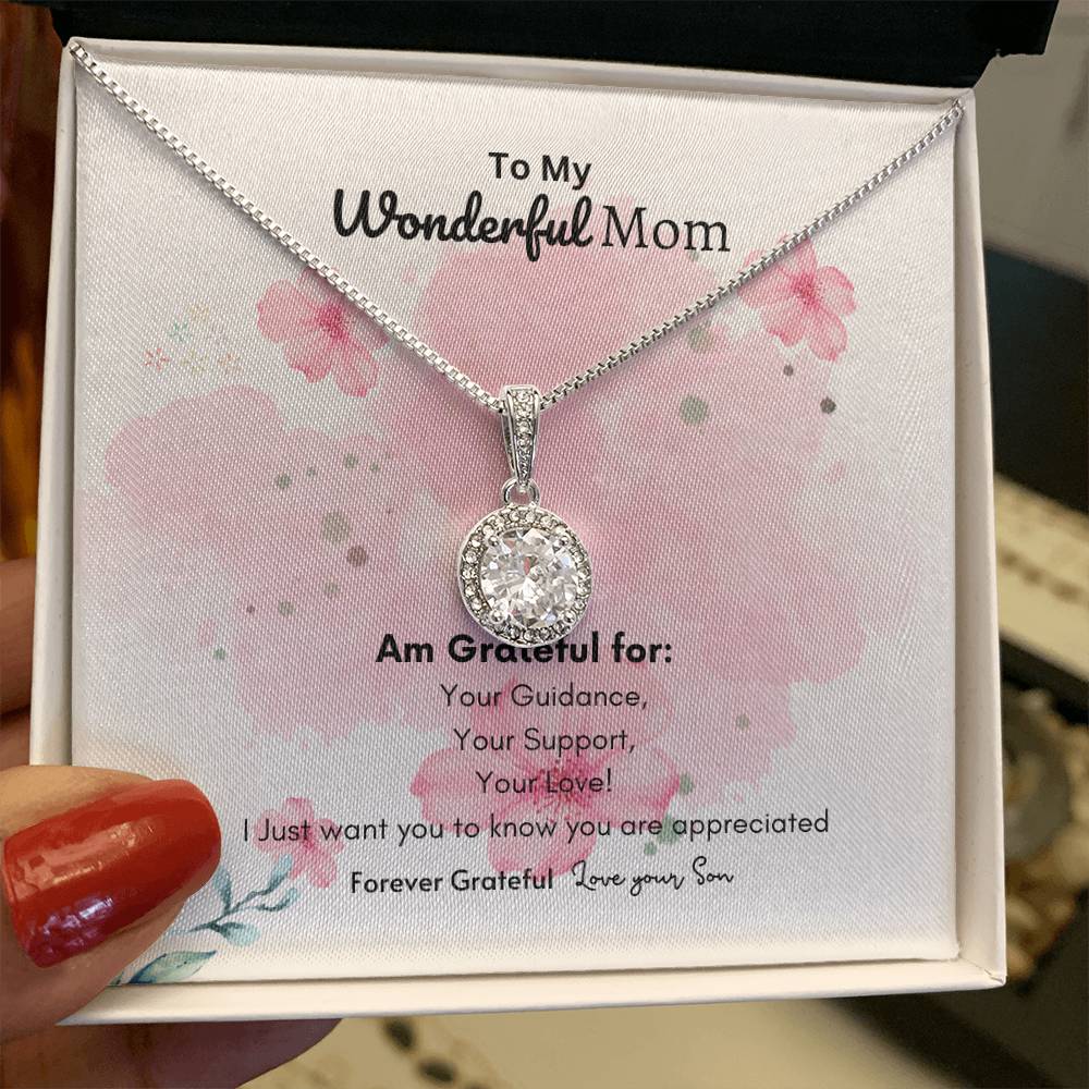 Wonderful Mom Necklace | Best Gift for Mom | Eternal Hope Necklace | Gift From Son | Gift from Daughter