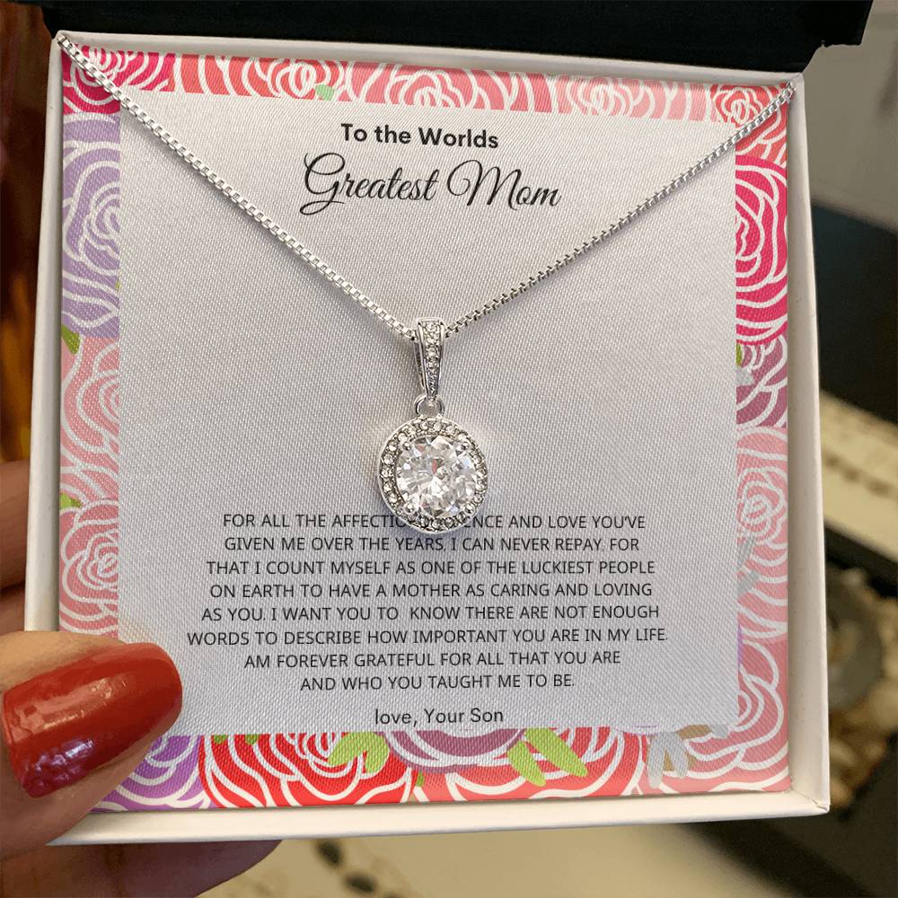 Moms Greatest Love | Best Necklace gift from son | Best Gift for Mom | Eternal Hope Necklace