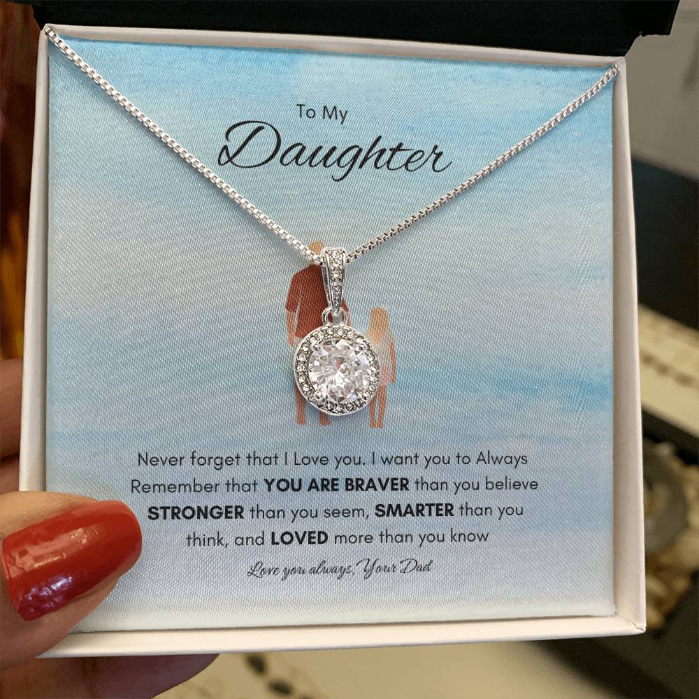 Dad's Eternal Love Necklace | Best gift for daughter | Best gift from Dad | Gift gift for daughters birthday | Best Jewelry gift for daughter | Best gift for graduation