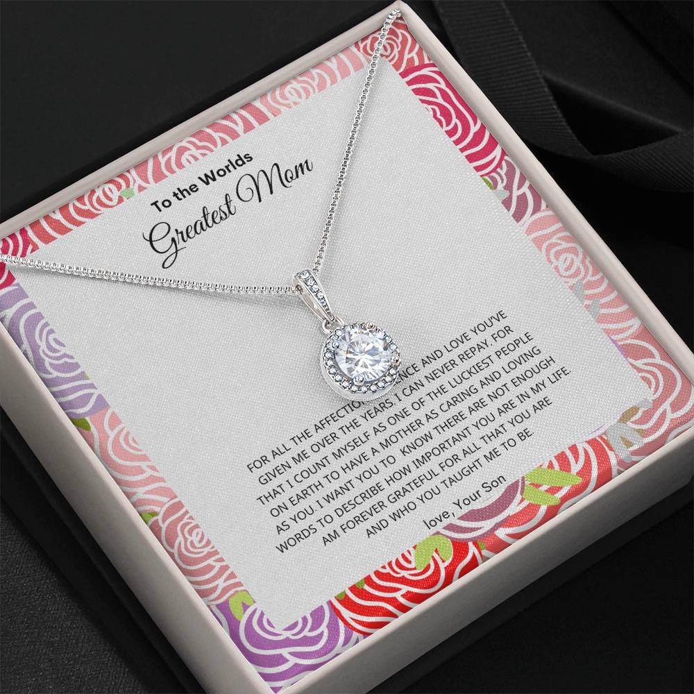 Moms Greatest Love | Best Necklace gift from son | Best Gift for Mom | Eternal Hope Necklace