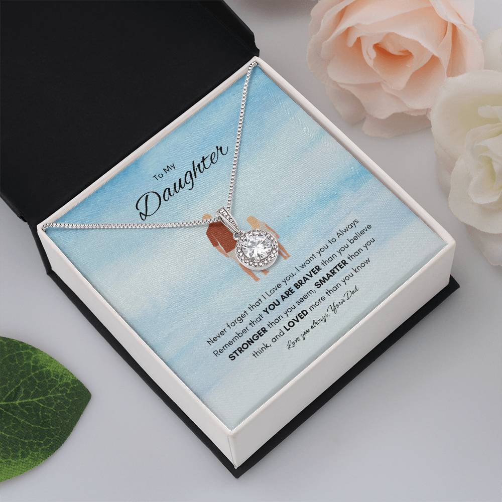 Dad's Eternal Love Necklace | Best gift for daughter | Best gift from Dad | Gift gift for daughters birthday | Best Jewelry gift for daughter | Best gift for graduation