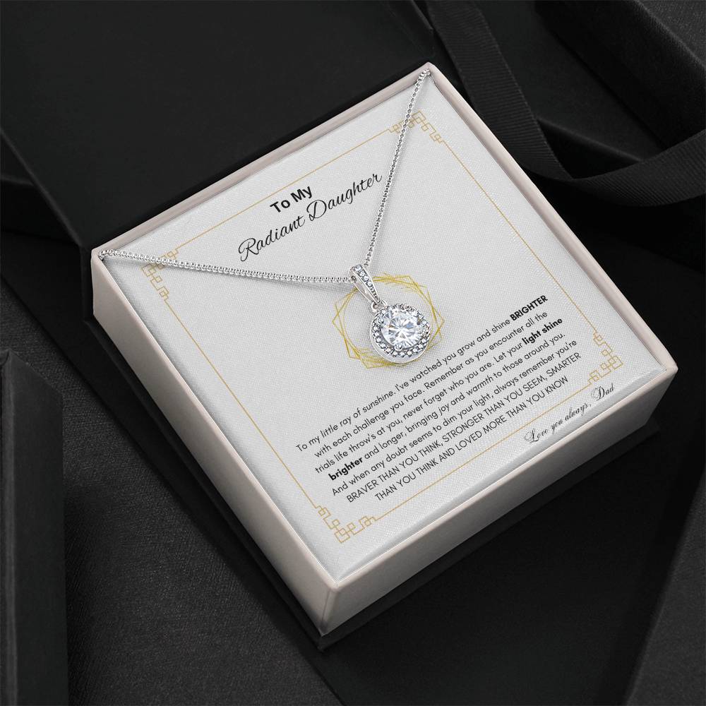 Radiant Beauty Necklace | Radiant Beauty Necklace for daughter | Gift from Dad to daughter