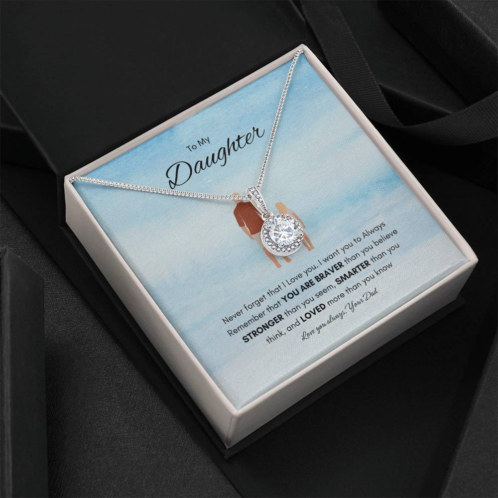 Dad's Eternal Love Necklace | Best gift for daughter | Best gift from Dad | Gift gift for daughters birthday | Best Jewelry gift for daughter | Best gift for graduation