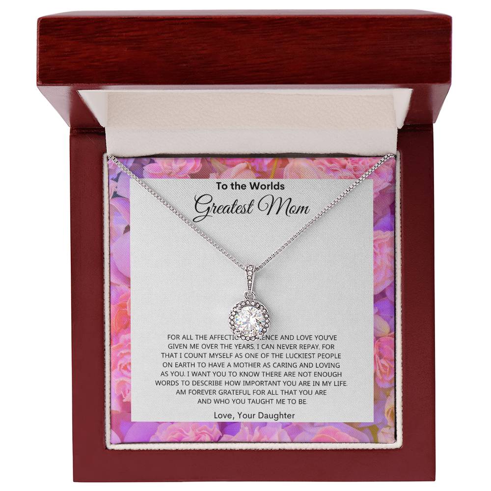 Worlds Greatest Mom Necklace | Best Gift for Mom | Best gift from Daughter | Eternal Hope Necklace