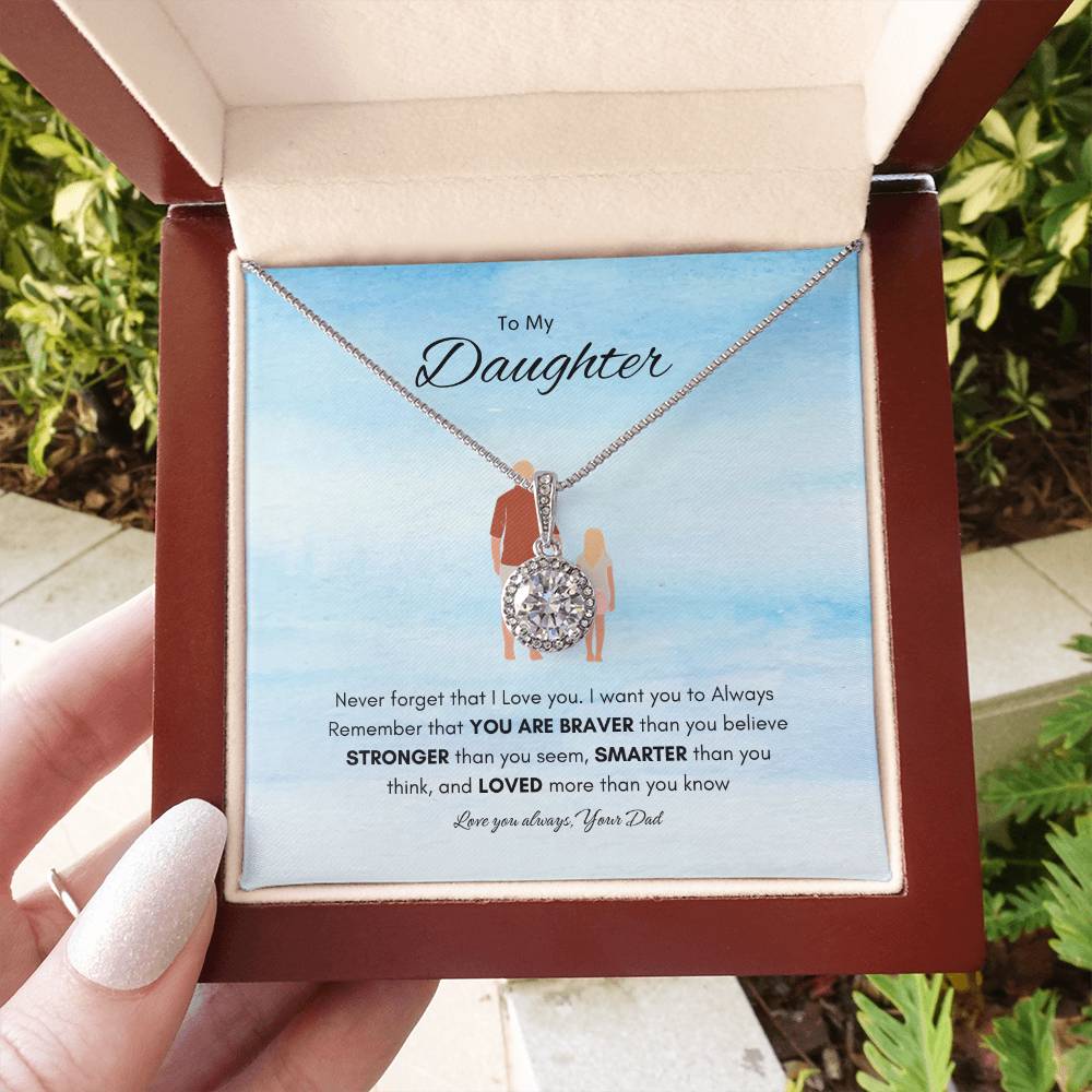 Dad's Eternal Love Necklace | Best gift for daughter | Best gift from Dad | Gift gift for daughters birthday | Best Jewelry gift for daughter | Best gift for graduation