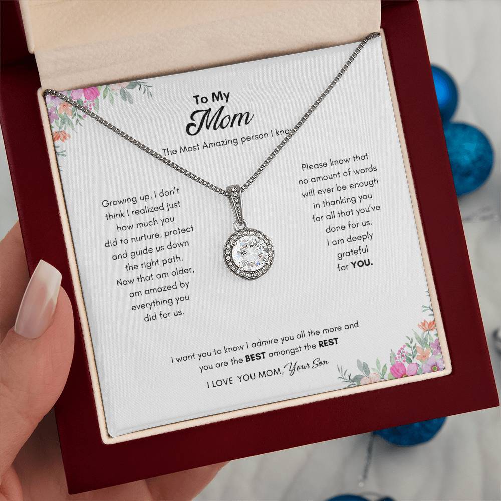 Most Amazing Person Necklace | Best gift for Mom | Best gift from Son | Best Gift for Mothers day | Best Jewelry gift for Mom