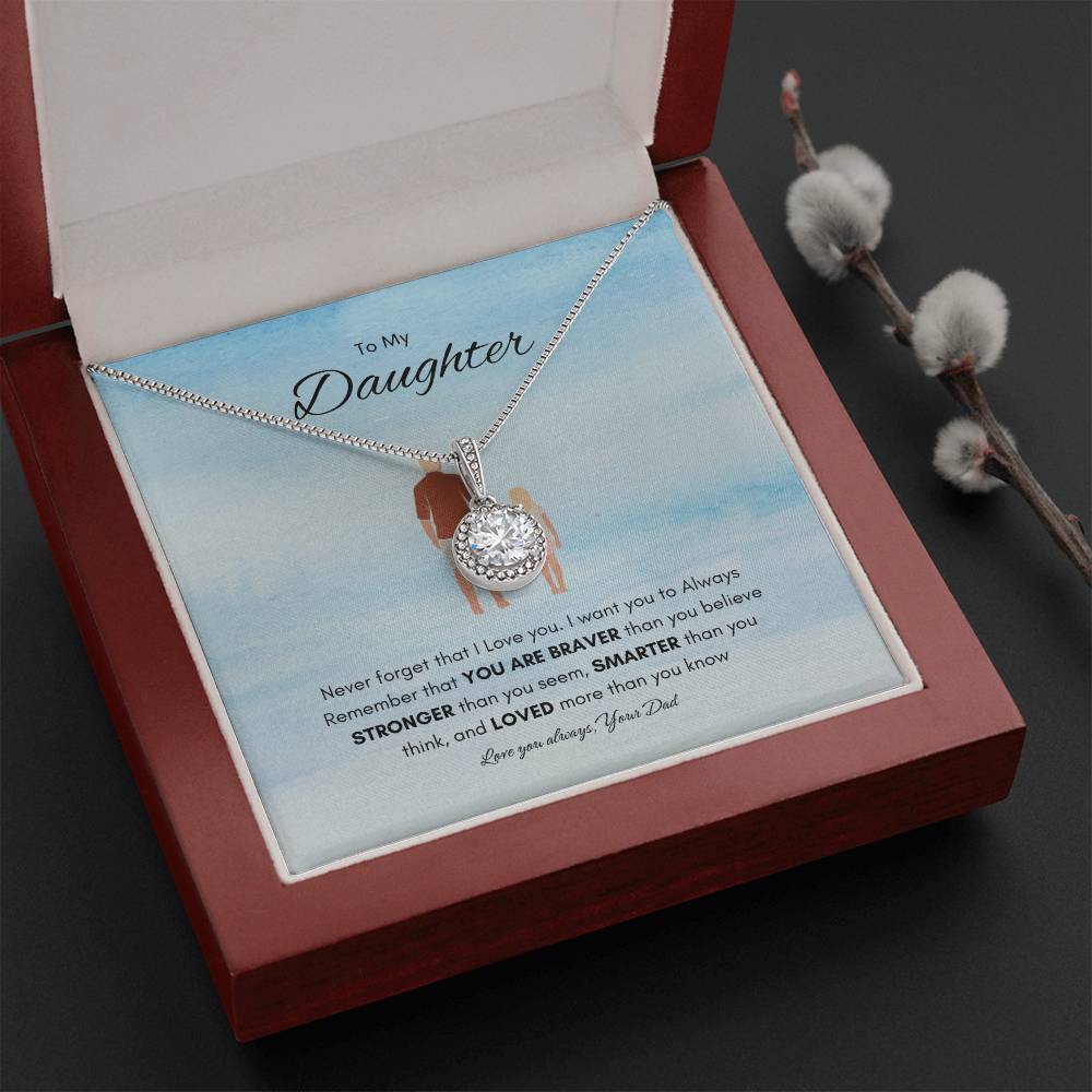 Dad's Eternal Love Necklace | Best gift for daughter | Best gift from Dad | Gift gift for daughters birthday | Best Jewelry gift for daughter | Best gift for graduation