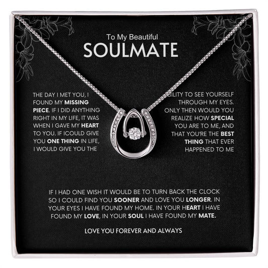 To My Soulmate | Lucky in love  Necklace | Best gift for Wife | Best Gift for Spouse | Best Gift for Wedding Anniversary | Best gift to say I love you 👩‍❤️‍💋‍👨❤️