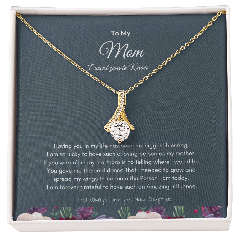 To My Mom Necklace | Best Gift for Mom | Best Gift for Mothers day | Best Gift from Daughter | Best Jewelry Gift for Mom |