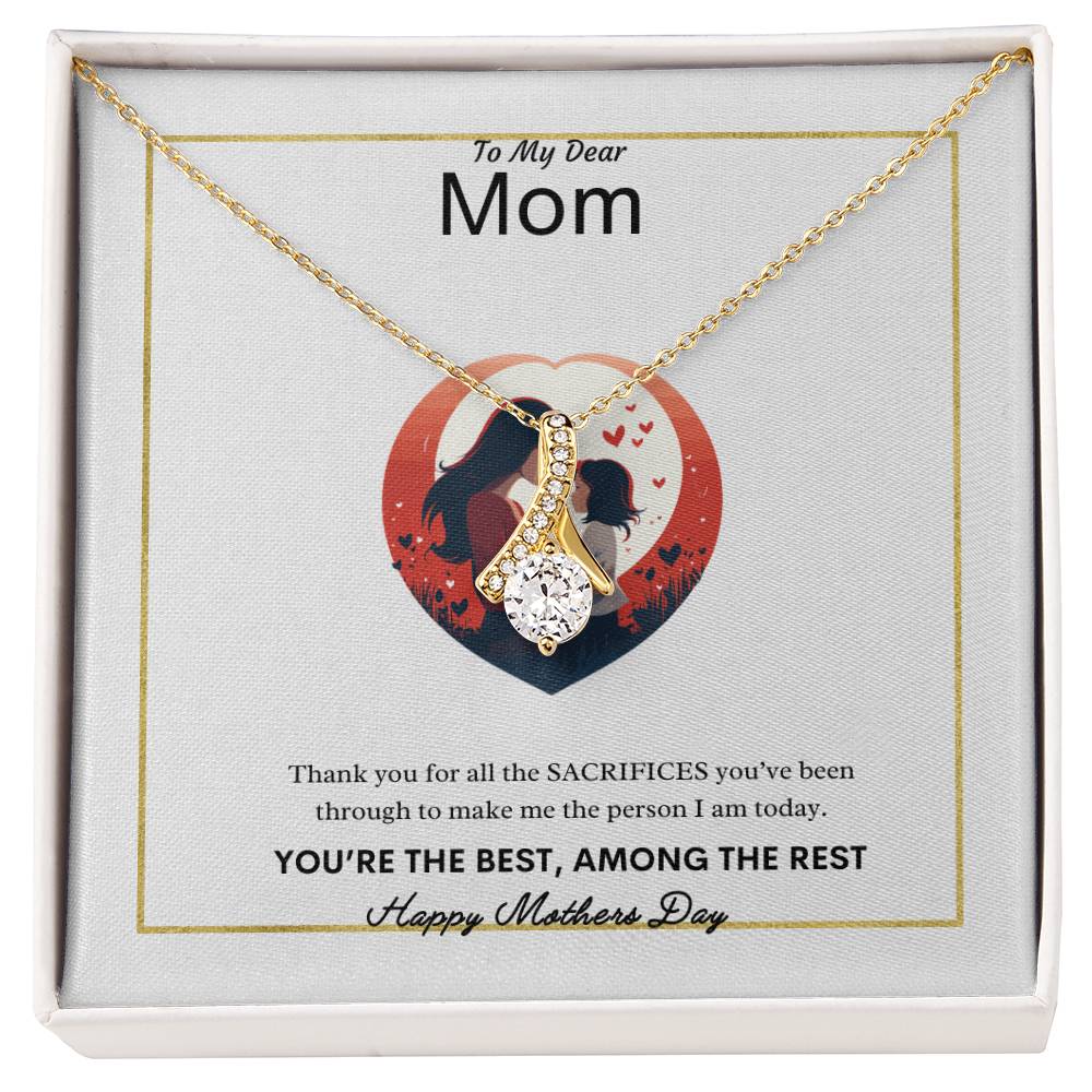 To My Dear Mom Necklace | Best Gift for Mom | Best Gift for Mothers day | Best Gift from Daughter | Best Gift from Son | Best Jewelry Gift for Mom