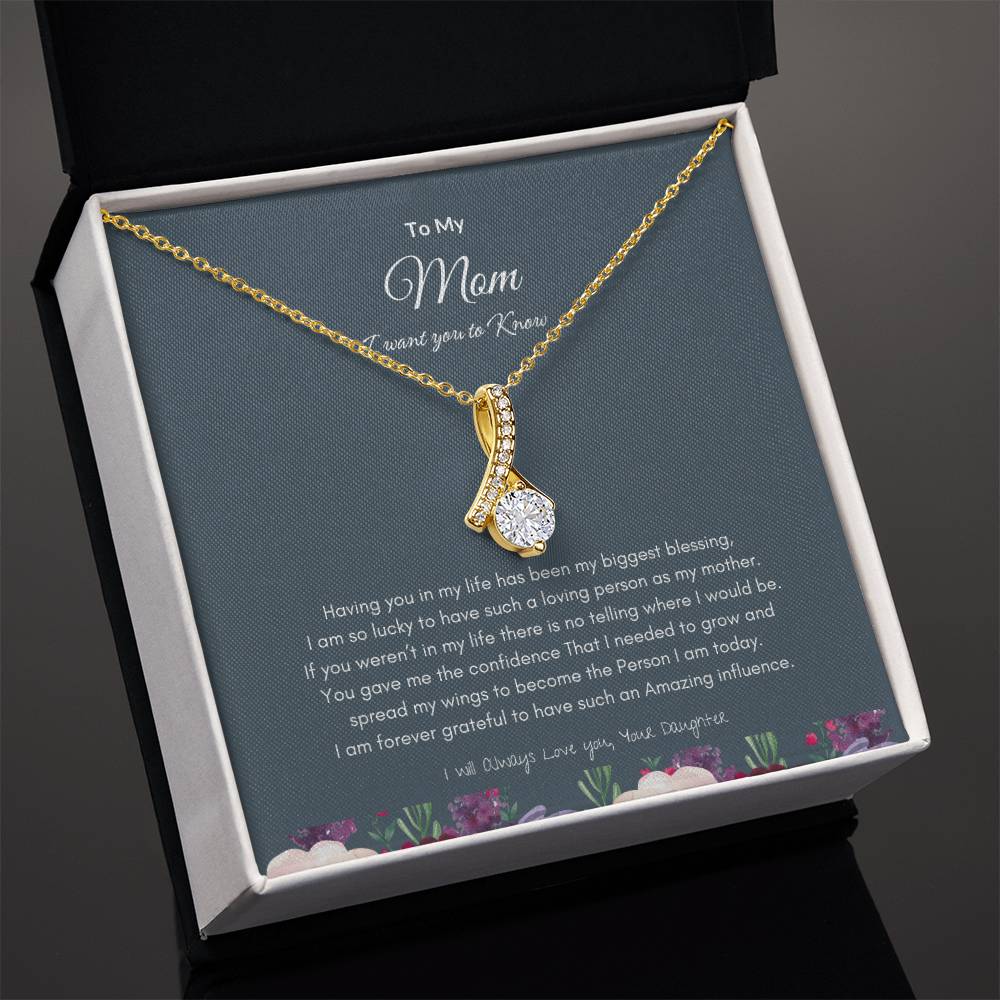 To My Mom Necklace | Best Gift for Mom | Best Gift for Mothers day | Best Gift from Daughter | Best Jewelry Gift for Mom |