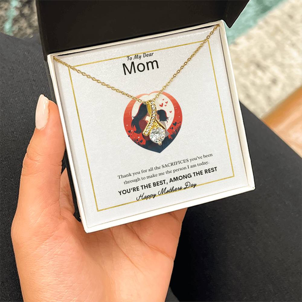 To My Dear Mom Necklace | Best Gift for Mom | Best Gift for Mothers day | Best Gift from Daughter | Best Gift from Son | Best Jewelry Gift for Mom