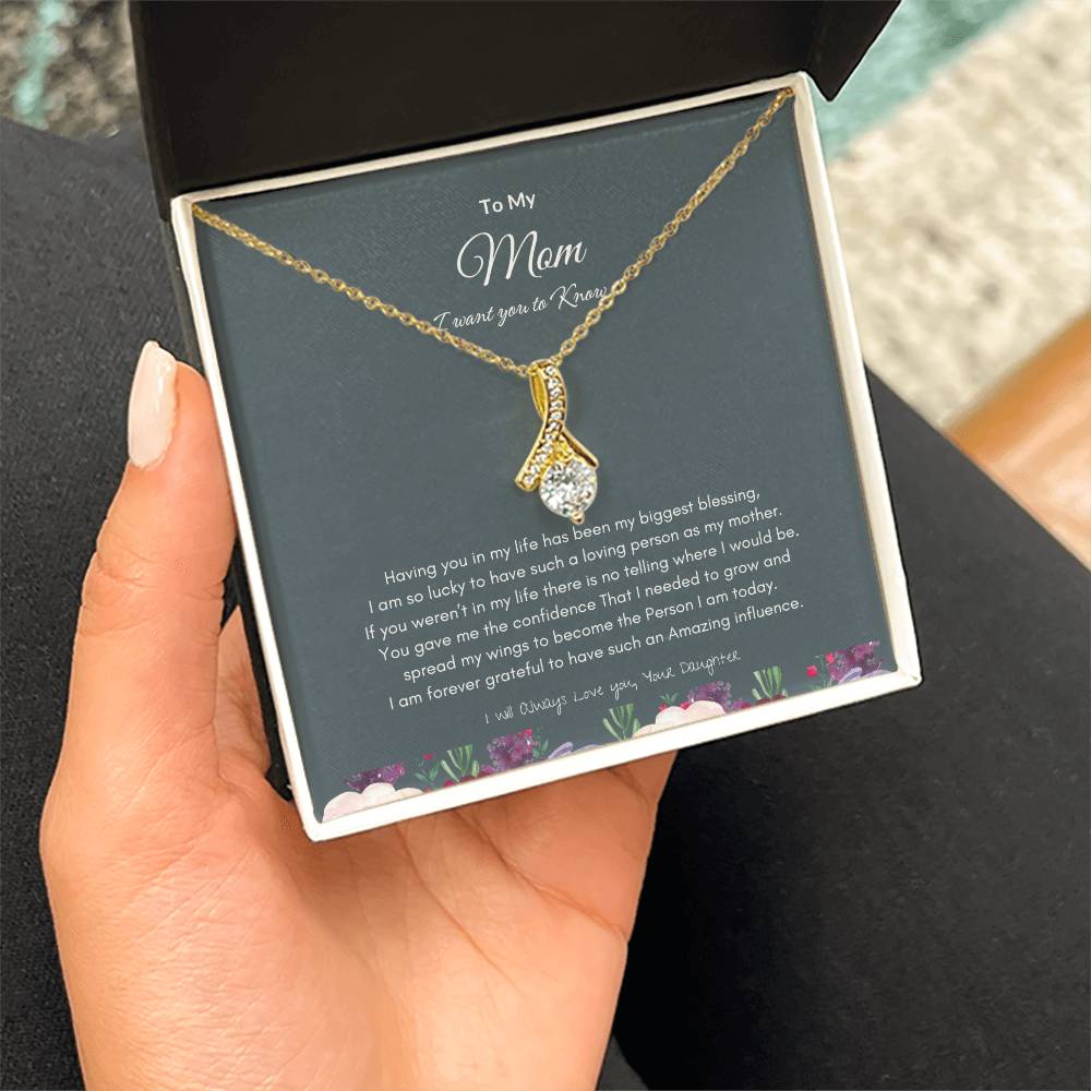 To My Mom Necklace | Best Gift for Mom | Best Gift for Mothers day | Best Gift from Daughter | Best Jewelry Gift for Mom |