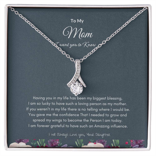 To My Mom Necklace | Best Gift for Mom | Best Gift for Mothers day | Best Gift from Daughter | Best Jewelry Gift for Mom |