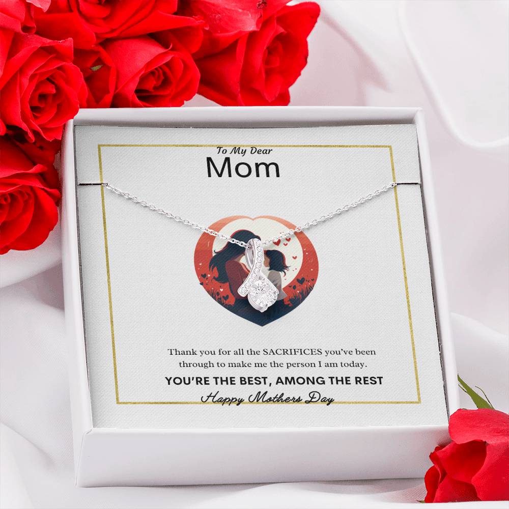 To My Dear Mom Necklace | Best Gift for Mom | Best Gift for Mothers day | Best Gift from Daughter | Best Gift from Son | Best Jewelry Gift for Mom