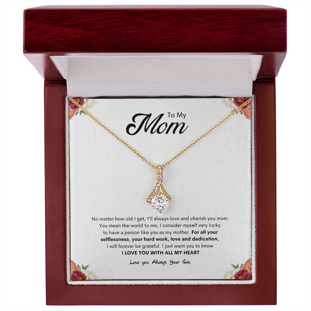 Selfless Mom Necklace | Best Gift for Mom | Best gift for Mothers day | Best Jewelry gift from Son | Best gift to appreciate Mom