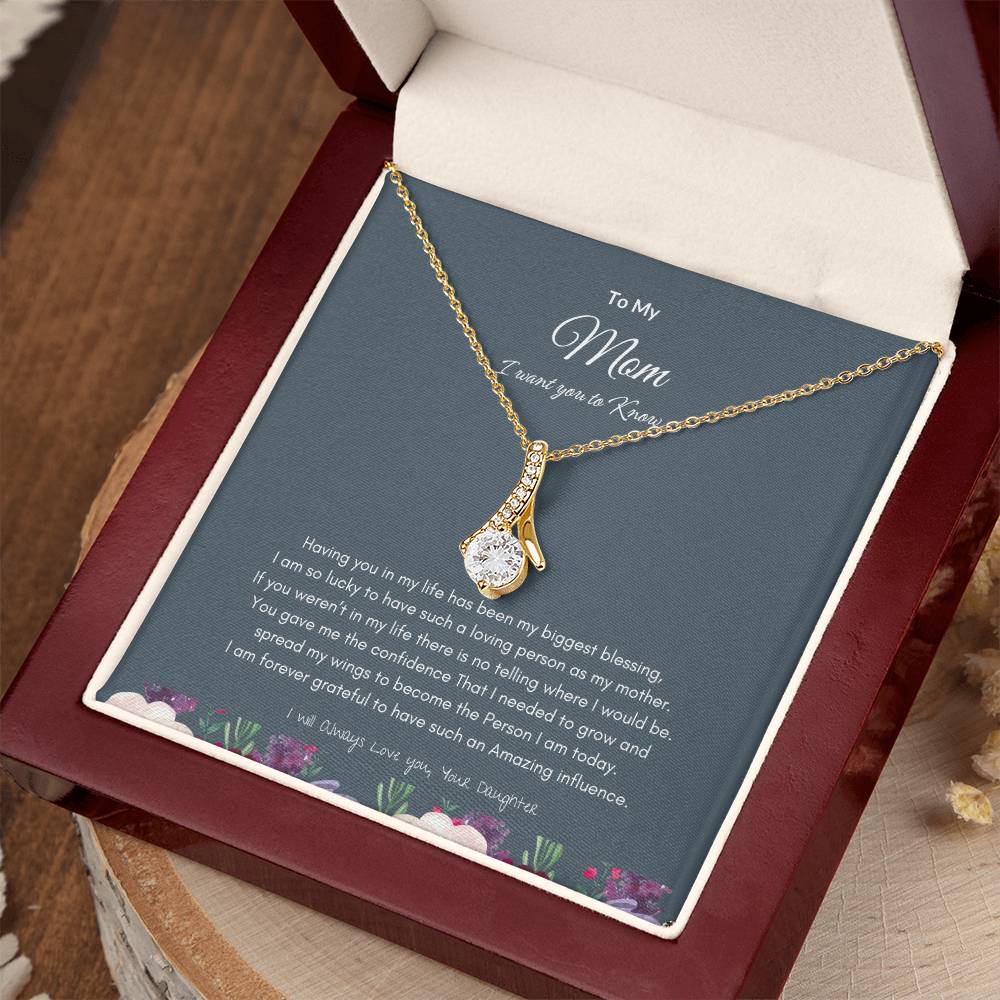 To My Mom Necklace | Best Gift for Mom | Best Gift for Mothers day | Best Gift from Daughter | Best Jewelry Gift for Mom |