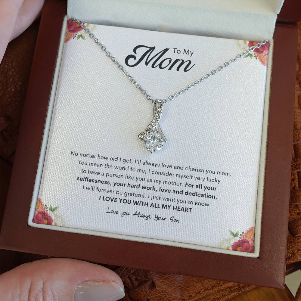 Selfless Mom Necklace | Best Gift for Mom | Best gift for Mothers day | Best Jewelry gift from Son | Best gift to appreciate Mom