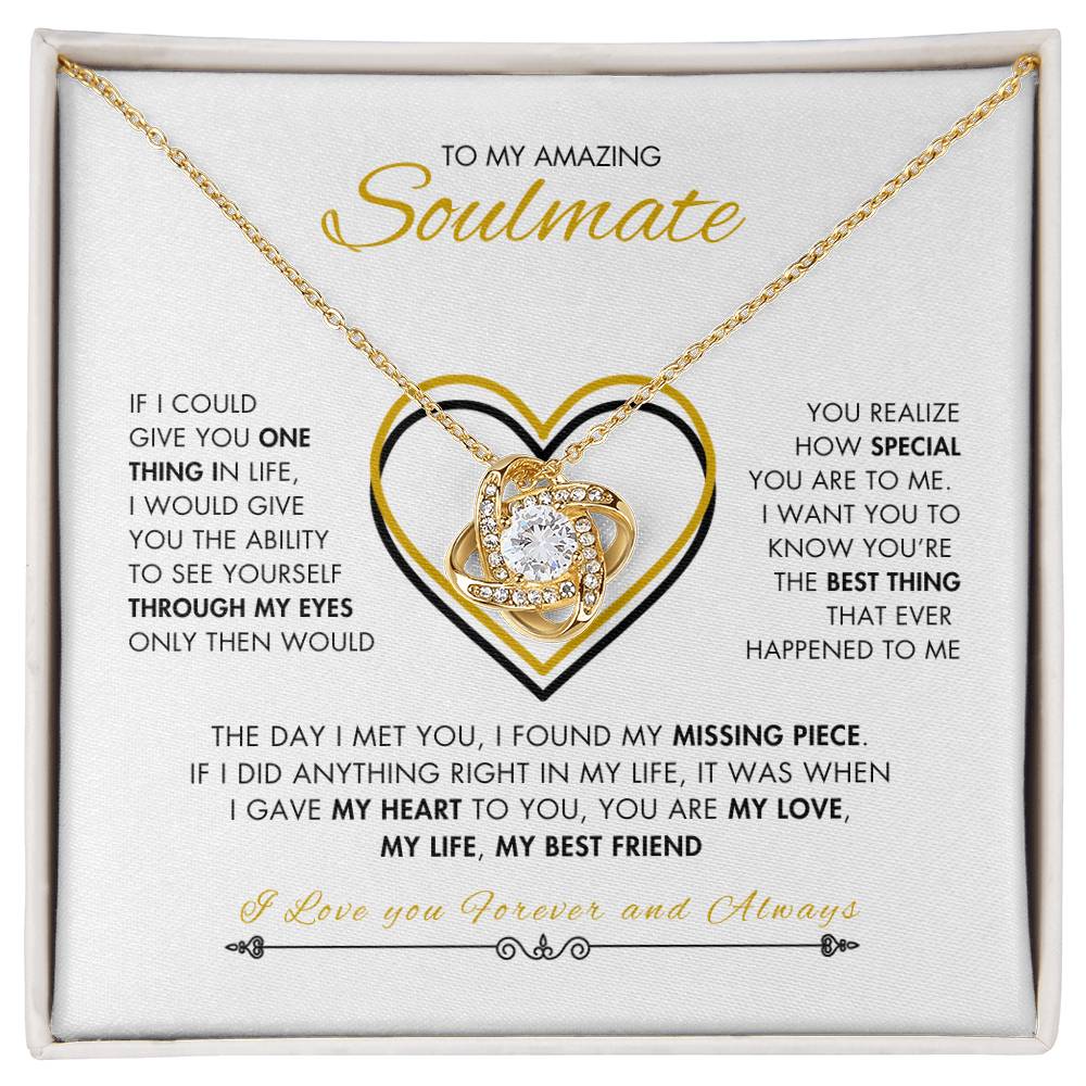 To My Amazing Soulmate | Best gift for Soulmate | Best Gift for Wife | Best gift for Spouse | Best Gift for wedding anniversary | Love Knot Necklace 😍👫