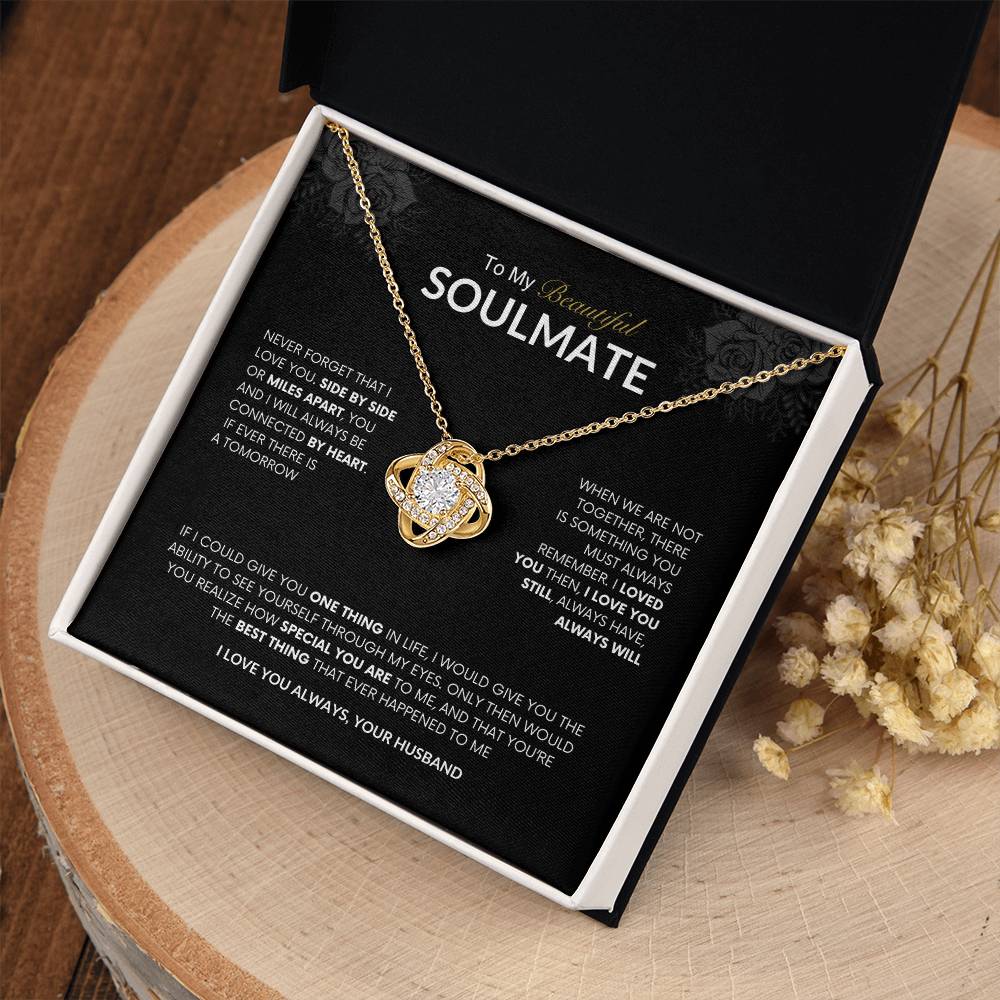 To My Beautiful Soulmate | Love Knot Necklace | Best gift for Wife | Best Gift for Spouse | Best Gift for Wedding Anniversary | Best gift to say I love you❤️😍