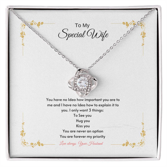 Special Wife Necklace | Special Love Necklace | Love Knot Necklace