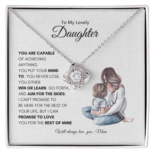Mothers Enduring Love Necklace | Best Gift for Daughter | Best Gift from Mom | Best Gift for Daughters Birthday | Best Gift for Baby Girls | Best Jewelry Gift for Daughter