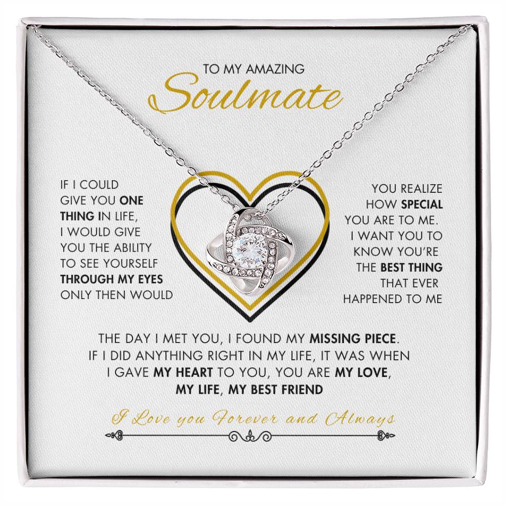 To My Amazing Soulmate | Best gift for Soulmate | Best Gift for Wife | Best gift for Spouse | Best Gift for wedding anniversary | Love Knot Necklace 😍👫