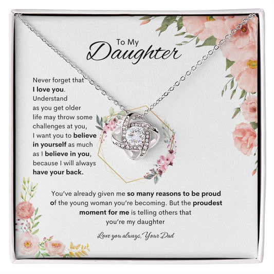 Forever Loved Necklace | Best gift for daughter | Best gift from Dad | Gift gift for daughters birthday | Best Jewelry gift for daughter | Best gift for graduation