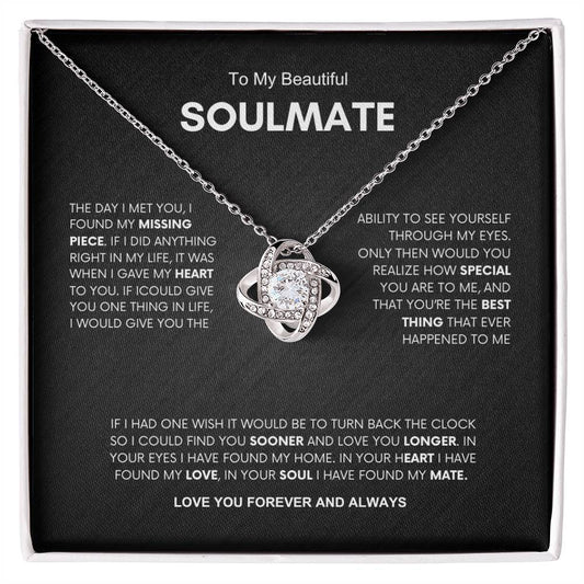 To My Soulmate  | Love Knot Necklace | Best gift for Wife | Best Gift for Spouse | Best Gift for Wedding Anniversary | Best gift to say I love you❤️🫶